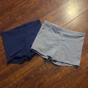Set of Two Cotton Shorts - Navy and Light Gray